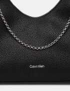 CALVIN KLEIN чанта тип хобо дамска от имитация на кожа черна LV04F3495G
