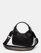 CALVIN KLEIN чанта тип хобо дамска от имитация на кожа черна LV04F3892G