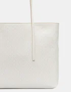 CALVIN KLEIN чанта tote дамска от имитация на кожа бяла LV04F3266G