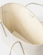 CALVIN KLEIN чанта tote дамска от имитация на кожа бяла LV04F3266G