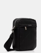 CALVIN KLEIN чанта за рамо мъжка от имитация на кожа черна LV04D3331G