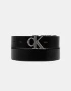 CALVIN KLEIN двустранен колан мъжки от кожа черен LV04D7049G