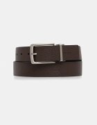 CALVIN KLEIN двустранен колан мъжки от кожа кафяв LV04D7097G
