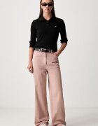 CALVIN KLEIN JEANS блуза с дълги ръкави дамска от памук с еластан черна LV047H203G