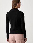 CALVIN KLEIN JEANS блуза с дълги ръкави дамска от памук с еластан черна LV047H203G