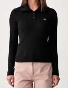 CALVIN KLEIN JEANS блуза с дълги ръкави дамска от памук с еластан черна LV047H203G