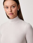 CALVIN KLEIN JEANS блуза с дълги ръкави дамска от памук с еластан сива LV047H240G