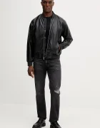 CALVIN KLEIN JEANS блуза с дълги ръкави мъжка от памук черна LV04RD247G