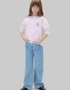 CALVIN KLEIN JEANS блуза с дълги ръкави за деца от памук виолетова LVCKTJA17U