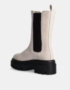 CALVIN KLEIN JEANS Боти челси от набук FLATFORM CHELSEA BOOT MG NB в бежово с платформа YW0YW01684