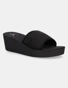 CALVIN KLEIN JEANS Чехли BEACH WEDGE SLIDE CANVAS