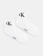 CALVIN KLEIN JEANS чорапи дамски с памук 2 броя бели 701228813