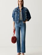 CALVIN KLEIN JEANS дънки прави дамски сини LV047F711G