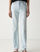 CALVIN KLEIN JEANS дънки straight дамски сини LV047F710G