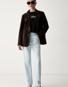 CALVIN KLEIN JEANS дънки straight дамски сини LV047F710G