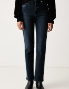CALVIN KLEIN JEANS дънки straight дамски тъмносини LV047H739G