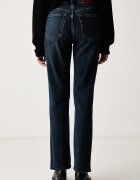 CALVIN KLEIN JEANS дънки straight дамски тъмносини LV047H739G