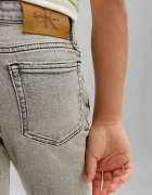 CALVIN KLEIN JEANS дънки straight за деца STRAIGHT сиви LVCKTJC18B