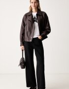 CALVIN KLEIN JEANS дънки wide leg дамски черни LV047H706G