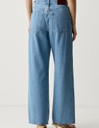 CALVIN KLEIN JEANS дънки wide leg дамски сини LV047G906G