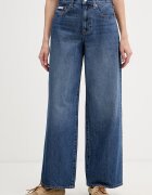CALVIN KLEIN JEANS Дънки wide leg дамски тъмносини LV047F727G