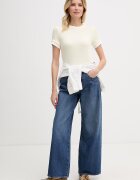 CALVIN KLEIN JEANS Дънки wide leg дамски тъмносини LV047F727G