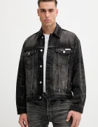 CALVIN KLEIN JEANS Дънково яке в черно преходен модел с уголемена кройка LV04RD707G