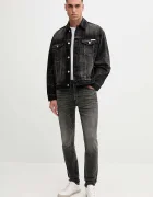 CALVIN KLEIN JEANS Дънково яке в черно преходен модел с уголемена кройка LV04RD707G