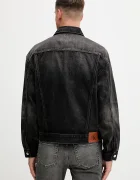 CALVIN KLEIN JEANS Дънково яке в черно преходен модел с уголемена кройка LV04RD707G