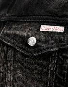 CALVIN KLEIN JEANS Дънково яке в черно преходен модел с уголемена кройка LV04RD707G