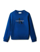CALVIN KLEIN JEANS Детски памучен суичър в синьо с принт IU0IU00714