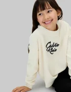 CALVIN KLEIN JEANS Детски пуловер в бежово от лека материя IG0IG03026