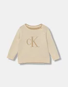 CALVIN KLEIN JEANS Детски пуловер в бежово от лека материя IN0IN00205