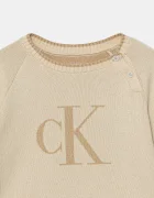CALVIN KLEIN JEANS Детски пуловер в бежово от лека материя IN0IN00205