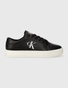 CALVIN KLEIN JEANS Кожени маратонки CLASSIC CUPSOLE LACEUP LTH WN LACE UP