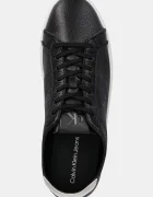 CALVIN KLEIN JEANS Кожени маратонки LOW PROFILE CUPSOLE TMB LTH мъжки в черно YM0YM01331