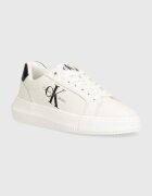 CALVIN KLEIN JEANS Кожени маратонки YW0YW00823 CHUNKY CUPSOLE MONOLOGO W MONO LTH WN
