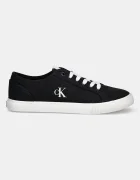 CALVIN KLEIN JEANS Ниски кецове ESS VULC LOW MG CANVAS в черно YM0YM01209