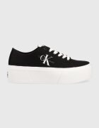 CALVIN KLEIN JEANS Ниски кецове FLATFORM+ CUPSOLE LOW TXT