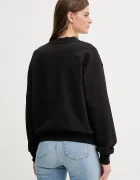 CALVIN KLEIN JEANS Памучен суичър в черно с изчистен дизайн LV047B238G