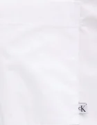 CALVIN KLEIN JEANS Памучна рокля в бяло къса с уголемена кройка LV047C022G