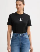 CALVIN KLEIN JEANS Памучна тениска дамска в черно LV047E804G