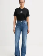 CALVIN KLEIN JEANS Памучна тениска дамска в черно LV047E804G