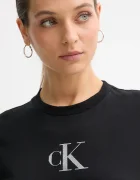 CALVIN KLEIN JEANS Памучна тениска дамска в черно LV047E804G