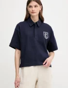 CALVIN KLEIN JEANS Памучна тениска с яка