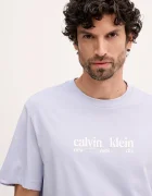 CALVIN KLEIN JEANS Памучна тениска в синьо с принт LV14RE831G