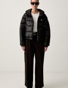 CALVIN KLEIN JEANS панталон дамски с памук черен с висока талия LV047F623G