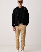CALVIN KLEIN JEANS панталон карго мъжки от памук с еластан бежов LV04RD608G