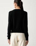 CALVIN KLEIN JEANS пуловер дамски от памук черен LV047G322G