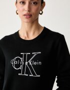 CALVIN KLEIN JEANS пуловер дамски от памук черен LV047G322G